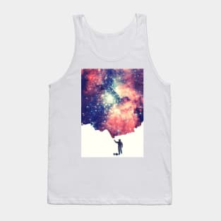 Painting the universe (Colorful Negative Space Art) Print Tank Top